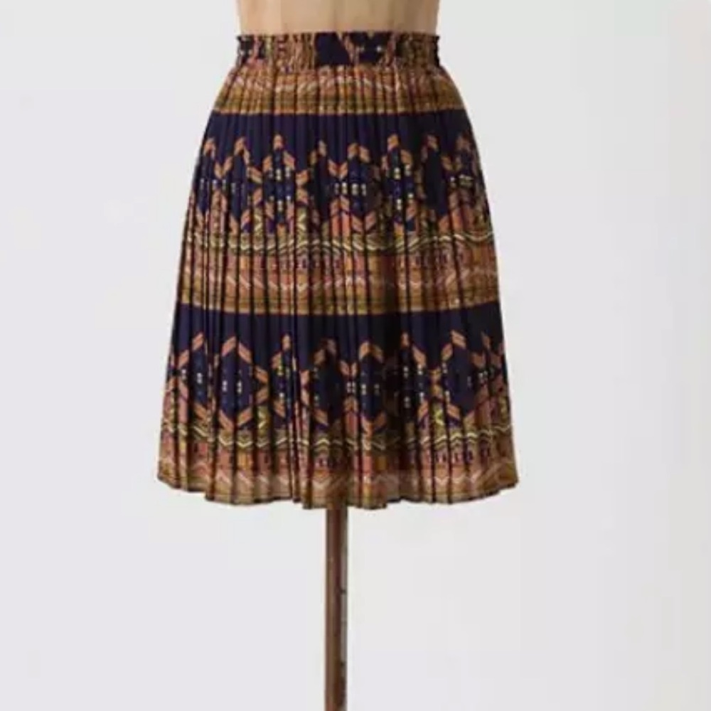 Anthropologie Edme & Esyllte Recurring Theme pleated skirt